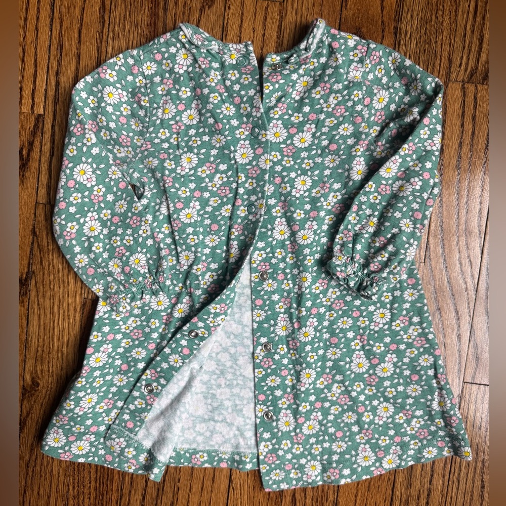 Baby Boden Floral Easter Spring Long sleeved Dress 6-12M - Picture 2 of 3